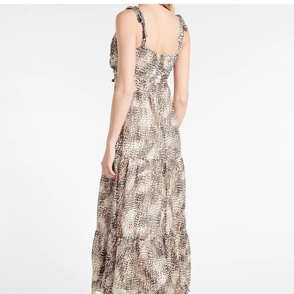 EXPRESS Woman’s Animal Print Maxi Dress Size Large - Picture 2 of 10